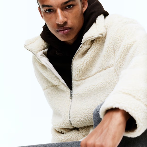 H&M Regular Fit Teddy Fleece Jacket - Picture 3 of 13